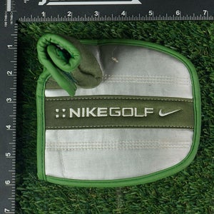 NIKE GOLF IC MALLET PUTTER HEADCOVER, GREEN, SILVER ~ LEFT HAND ~ L@@K!!