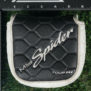 TAYLORMADE MY SPIDER TOUR III MALLET PUTTER HEADCOVER, BLACK, WHITE