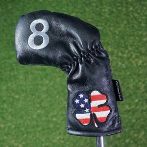 CRAFTSMAN GOLF 8 IRON USA AMERIACAN FLAG CLOVER GOLF HEADCOVER ~ L@@K!!