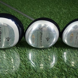 DUNLOP POWER LIFT WOOD SET 1W,3W,5W W/ PRO COMP SERIES LADIES FLEX SHAFTS