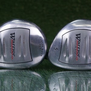 WARRIOR CUSTOM GOLF WOODS SET 3 WOOD + 5 WOOD W/ WARRIOR SHAFTS