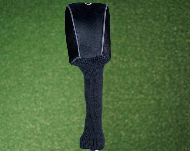 UNBRANDED BLACK FAUX SUEDE 3 FAIRWAY WOOD GOLF HEADCOVER ~ L@@K!!