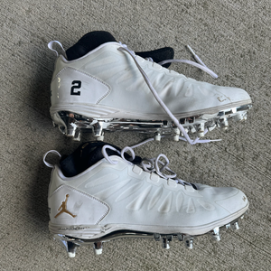White Men's Size M 10.0 (W 11.0) Adult Jordan Molded Cleats Cleats (Used) - CUSTOM #2
