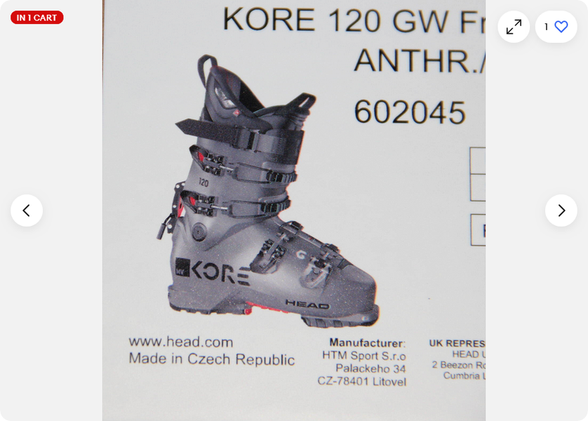 NEW 2024 HEAD KORE 120 GW ski boots ANTHR./RED Ski Boots Mens 28.5