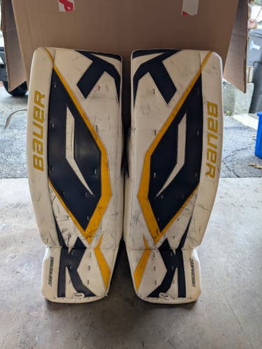 36 + 2 Bauer Supreme One100 Goalie Leg Pads Pro Stock (Used)
