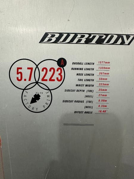 Burton Factory Prime 5.7 223a Catek 1PL | SidelineSwap | Buy and