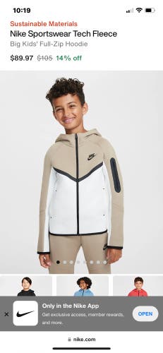 Nike Sportswear Tech Fleece Big Kids' Full-Zip Hoodie