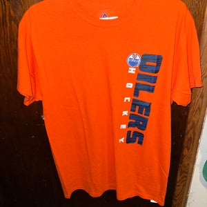 Majestic NHL Hockey Edmonton Oilers Mens Graphic T Shirt Size Large Brand New WT