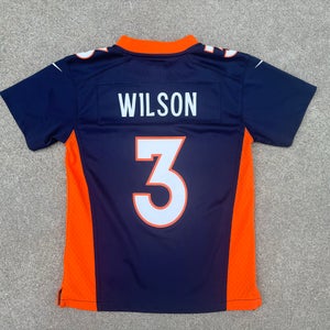 Nike NFL #3 Russell Wilson Navy Denver Broncos Home Game Jersey Youth Small 8