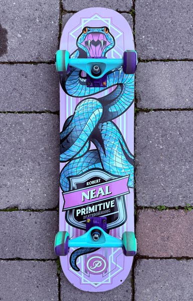 スケートボード PRIMITIVE ROBERT NEAL GOLD VIPER - 8.0 Primitive Neal Viper Deck-8.0 | Boardparadise.com