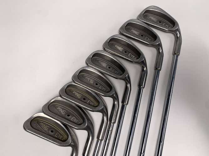 Ping Eye 2 Iron Set 3-PW Black Dot Karsten ZZ-Lite Stiff Steel Mens RH