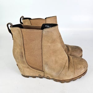 Sorel Lea Wedge Women's Size: 7 Brown Leather Pull-On Chelsea Boot