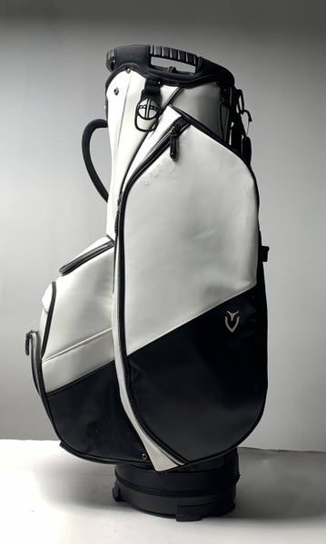 Vessel Cart Bag White Black 6-Way Divide Single Strap Golf Bag