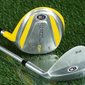 U.S. KIDS GOLF WT-25 JR. JUNIOR GOLF 20° DRIVER & SAND WEDGE KIDS 42"- 45" TALL