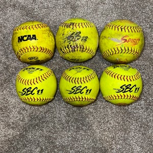 6 Pack of Softballs (Various Sizes)