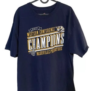 NASHVILLE PREDATORS NHL 2017 WESTERN CONFERENCE CHAMPIONS XL SHORT SLEEVE SHIRT