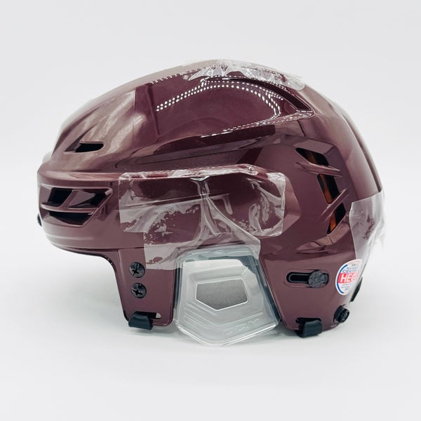 New NCAA Pro Stock CCM Supertacks 710 Hockey Helmet-Small-Maroon