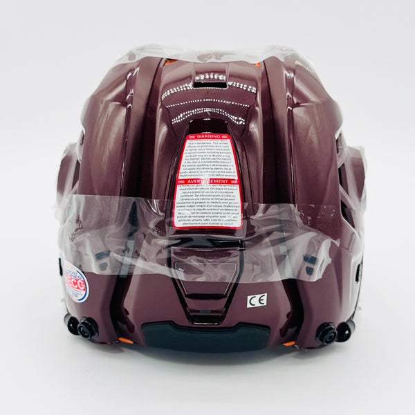 New NCAA Pro Stock CCM Supertacks 710 Hockey Helmet-Small-Maroon
