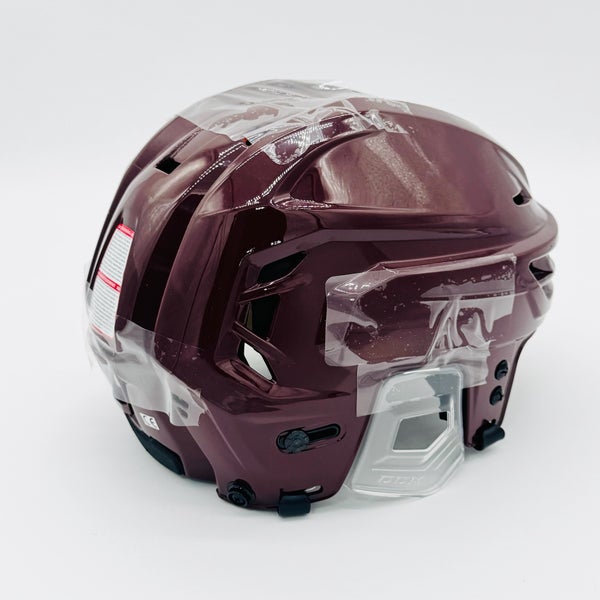New NCAA Pro Stock CCM Supertacks 710 Hockey Helmet-Small-Maroon