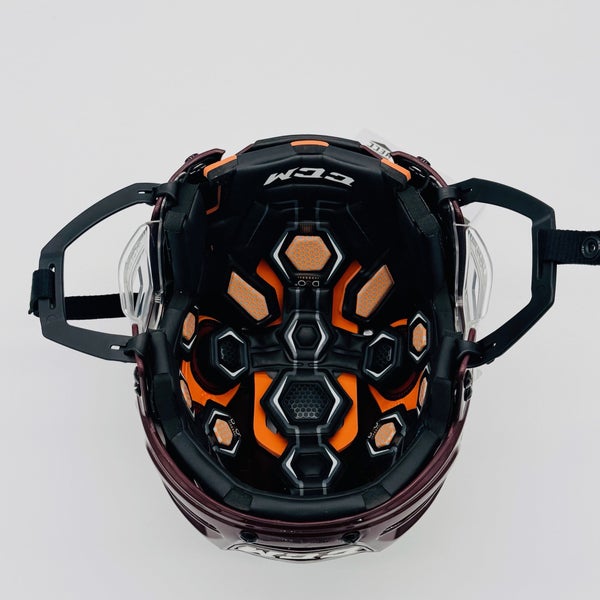 New NCAA Pro Stock CCM Supertacks 710 Hockey Helmet-Small-Maroon