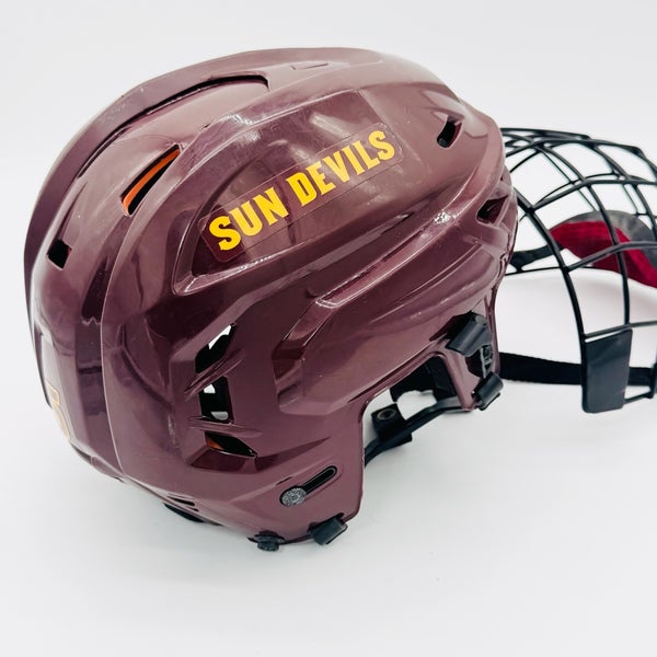 CCM Supertacks 710 Hockey Helmet-Medium-Maroon-CCM 580 Cage Large