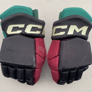 CCM HGTK Tacks Pro Stock Hockey Gloves 14” Black COYOTES 4431