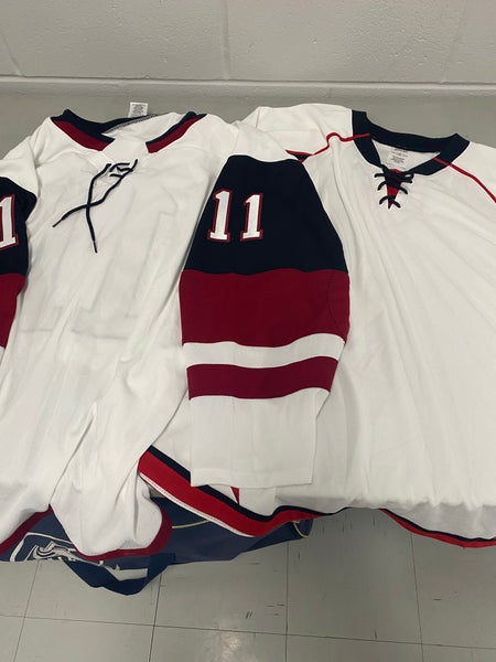 2 White w/black & red Jerseys (1 XL & 1 L)