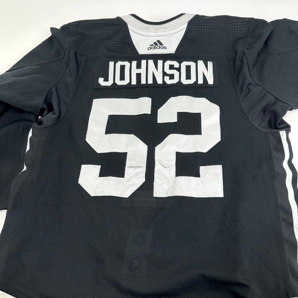 JOHNSON #52 - Black Chicago Blackhawks Practice Jersey - Adidas MIC Size 56
