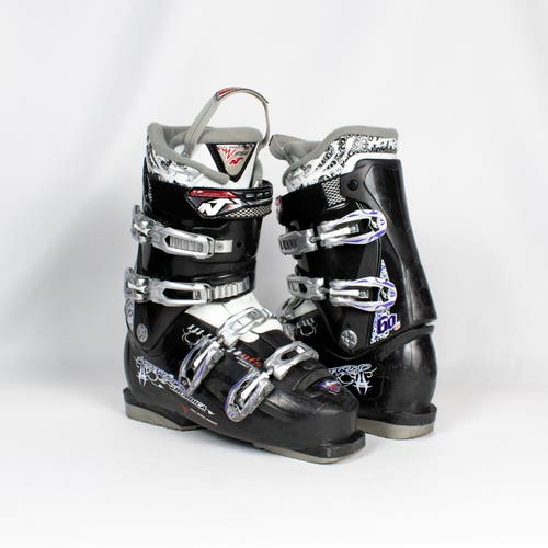 Nordica Hot Rod 60 Women's 9/9.5 Mondo 26/26.5 All Mountain Ski Boots Black Purple (Used)
