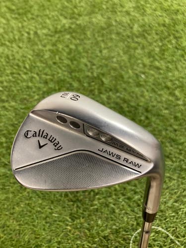 Used Men's Callaway Jaws Raw Full Toe Chrome Wedge Right Handed Stiff Flex 60 Degree Steel Shaft