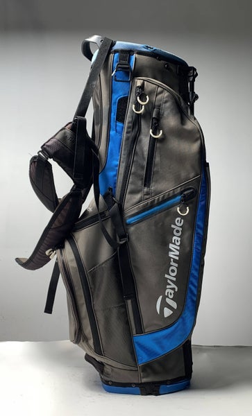 TaylorMade FlexTech Stand Bag Gray Blue 14-Way Divide Dual Strap Golf Bag