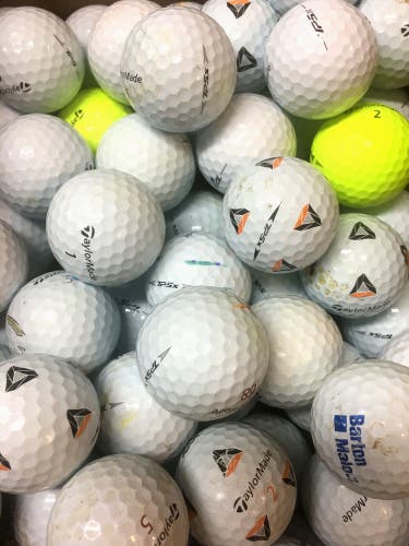 24 TaylorMade TP5/ TP5x Value AA Used Golf Balls...mix of white, yellow and Pix