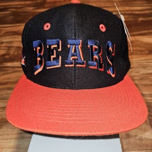NEW Vintage Rare Chicago Bears Drew Pearson NFL Sports Black Dome Hat Snapback