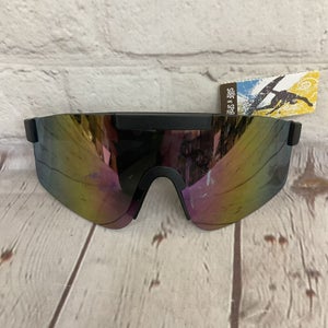 Surf n Sport Cosell Sunglasses Plastic Frame Black Fake Pink Revo Lens
