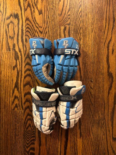 STX Medium (Used) Surgeon RZR Lacrosse Gloves