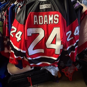 Autographed Greg Adams New Jersey Devils Custom NHL jersey