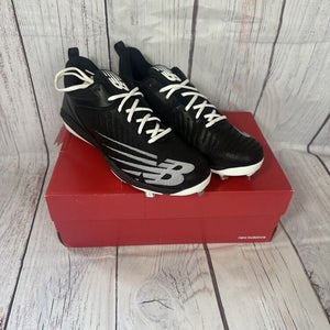 New Balance Men's Fuel Cell L4040v6 Blk/Wht Metal Baseball Cleats Size:12 128V