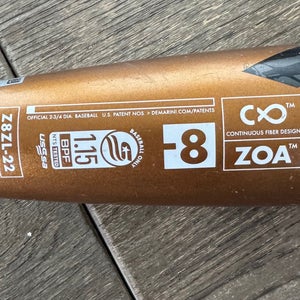 2022 DeMarini Zoa USSSA Certified Bat (-8) Composite 22 oz 30" (Used)