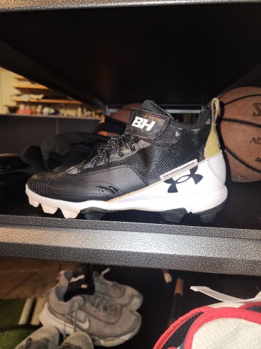 Bryce Harper 7 Black Men's Size M 9.0 (W 10.0) Youth Under Armour High Top Molded Cleats (Used)