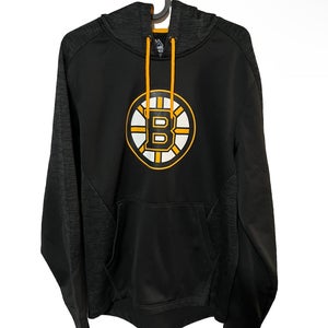 BOSTON BRUINS CLASSIC LOGO SMALL BLACK HOODIE BY MAJESTIC