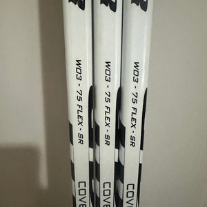 3 Pack - New Senior Warrior Left Hand W03 Covert QR5T Hockey Stick