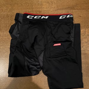 Black Boys CCM Hockey (New) Compression Pants  Junior XL