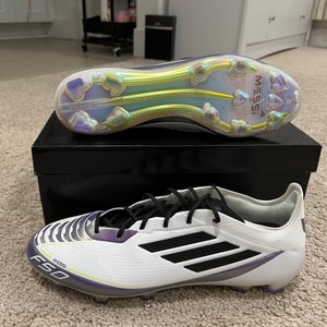 White Unisex Size M 10.0 (W 11.0) Adidas F50 adizero Cleats (Used)