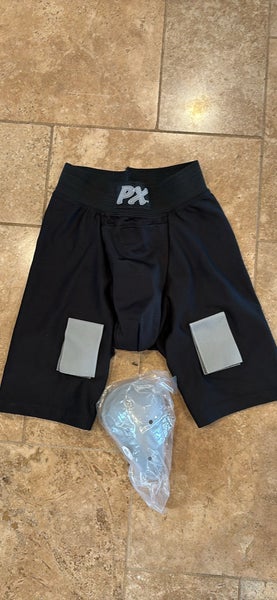 Youth hockey short with protector