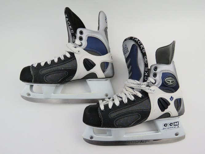 CCM 852 Super Tacks NHL Pro Stock Hockey Player Skates Senior 8.5 Maple Leafs MiC