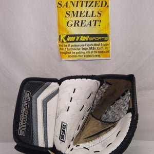 Used Simmons 992 Left Sz Sr White Black Ice Hockey Goalie Catcher