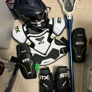 Youth lacrosse equipment. Full set up. Lax meets NOCSAE
