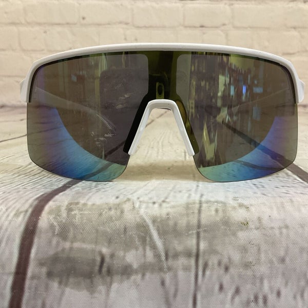 Surf n Sport Saints Sunglasses Plastic Frame White Crystal Clear Smoke Blue Lens