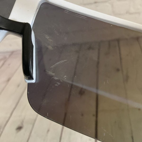 Surf n Sport Saints Sunglasses Plastic Frame White Crystal Clear Smoke Blue Lens