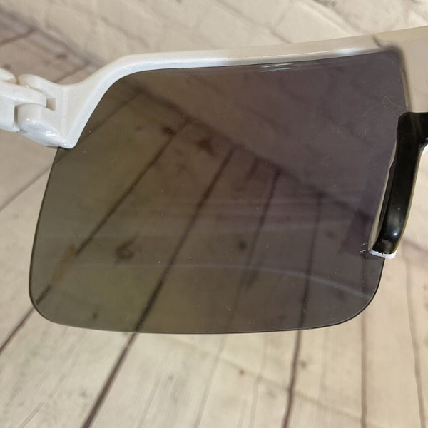 Surf n Sport Saints Sunglasses Plastic Frame White Crystal Clear Smoke Blue Lens